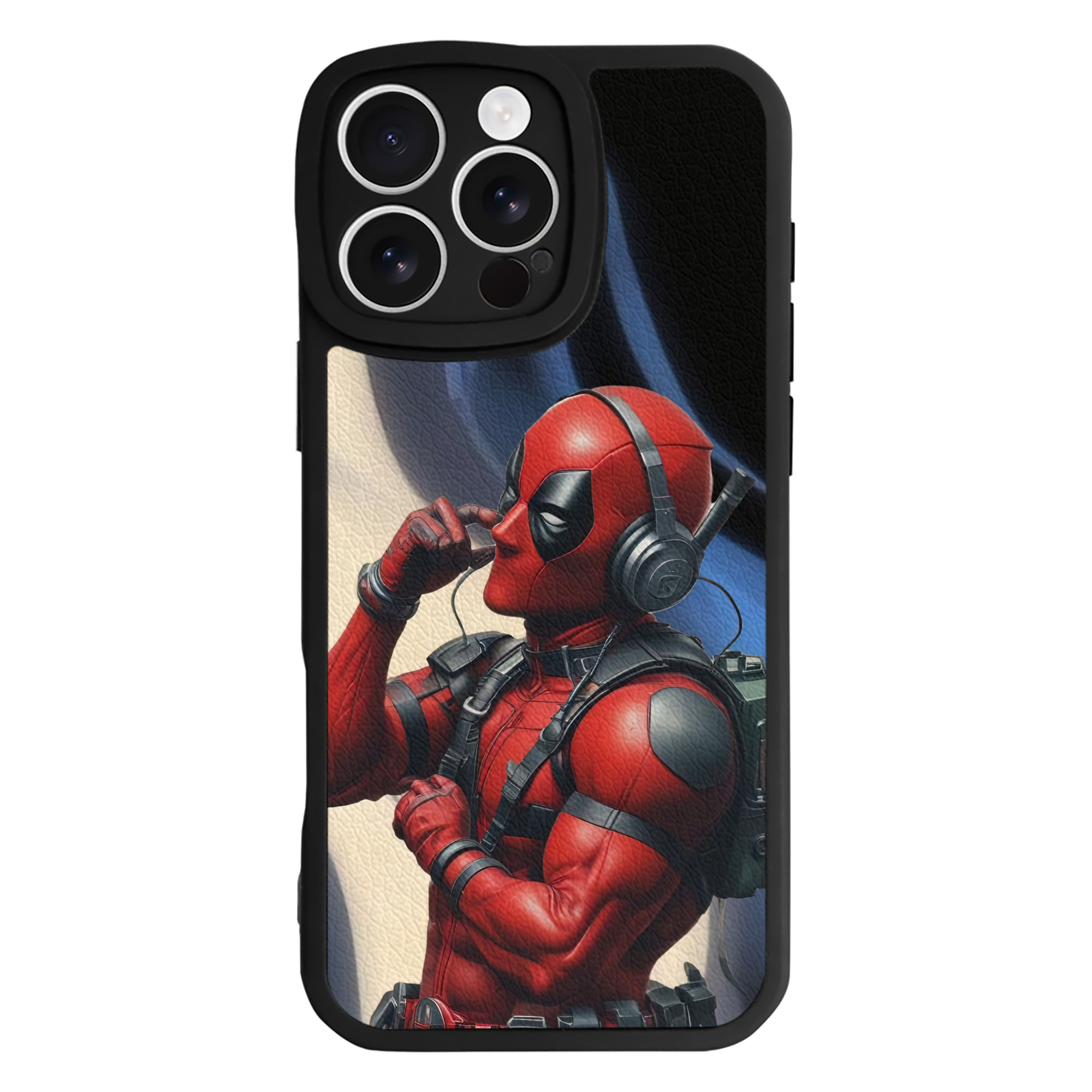 （画像用） Deadpool デッドプール 【iPhone 16シリーズ対応】シリコンスマホケース（レザー調） 材質：シリコン
